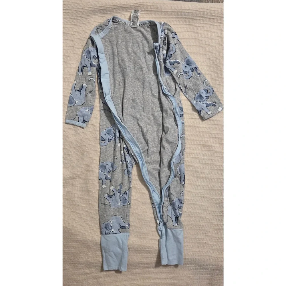 Bonds Wondersuit Elephant Print Zippy Pajama Sleepsuit 18-24 M Unisex